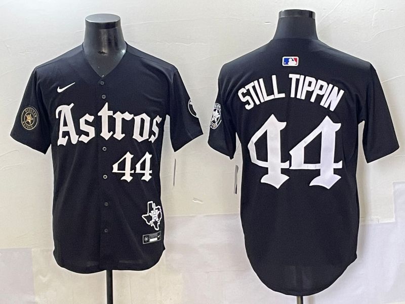 Men 2025 Houston Astros #44 Still Tippin Black Five generations Joint Name Nike MLB Jersey style 14